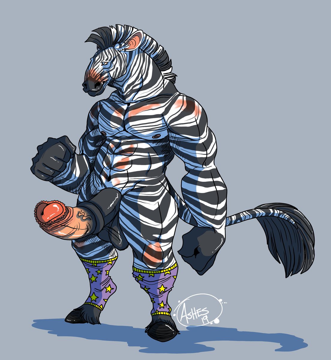 AshesTerrible's tweet photo. ((NSFW 18+))
Stayed up way too late making a new OC. I uh, I love drawing stripes. His name is Cyrus. I wanna make him a bf that's a spunky white lion now. I've now officially broken in the new tablet with plenty of dicks.
#anthro #nsfw #fursona #zebra #ashesocs https://t.co/YO7QEm0ncS