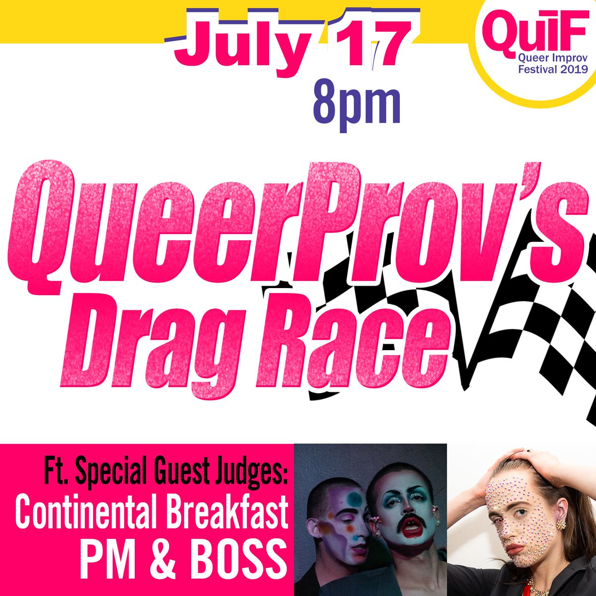 queerprov's tweet image. This Wednesday at Junction! We're doing DRAG. Feat special guests Continental Breakfast, PM, and BOSS - this will be a night QP won't soon forget. All part of our Queer Improv Festival 2019. Pay by donation at the end of the show. #yaaasand