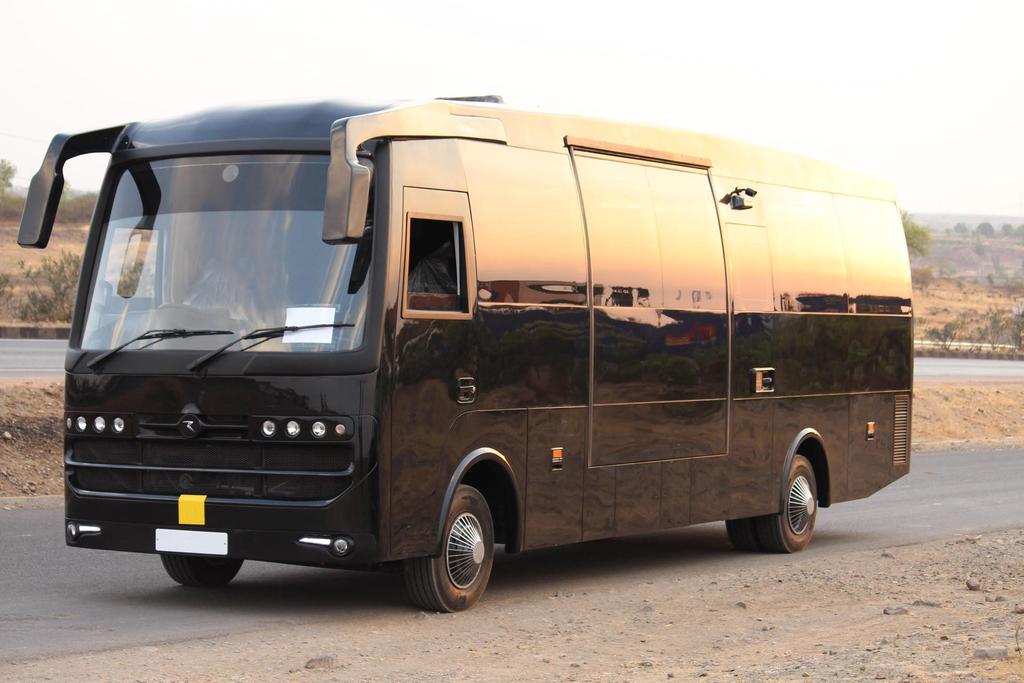 reddycustoms's tweet photo. Latest creatn is a vanity van for actor Allu Arjun wid makeup area, 360 deg reclnr seat, sofa, entertainment sys, mood lightg, pantry &amp; washrm.
#Tollywood #Bollywood #Hollywood #Superstar #Filmstar #VanityVan #MakeupVan #HomeOnWheels #MotorHome #Style #Luxury #CelebrityLifestyle https://t.co/8FvM0NrQU5