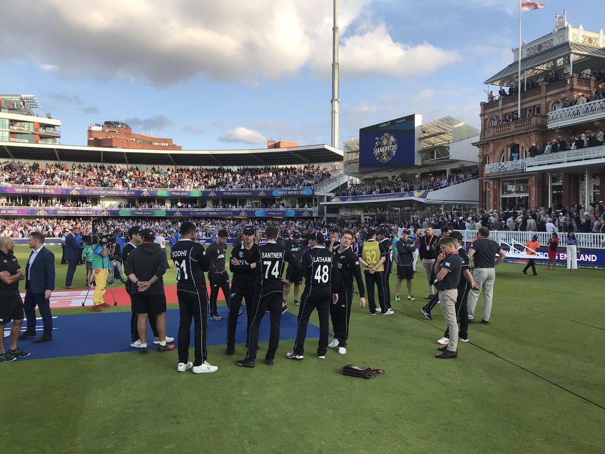 BLACKCAPS's tweet photo. Rollercoaster of emotion, that’s why we love this sport 🏏 @englandcricket that will go down as a classic, congratulations 👍🏽 

#CWC19 #ENGvNZ https://t.co/d9xfi4VsxD