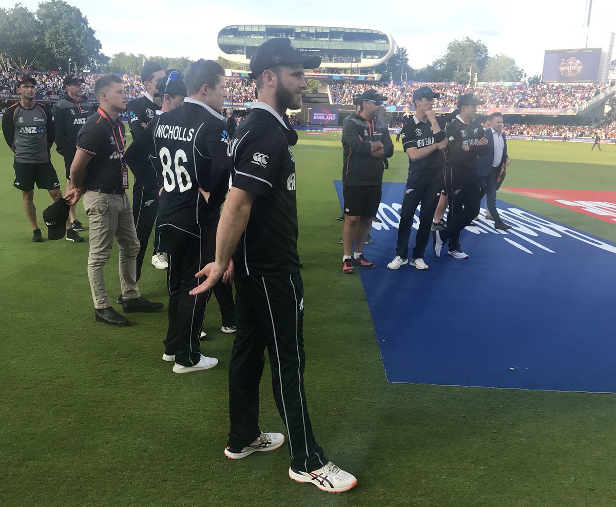 BLACKCAPS's tweet photo. Rollercoaster of emotion, that’s why we love this sport 🏏 @englandcricket that will go down as a classic, congratulations 👍🏽 

#CWC19 #ENGvNZ https://t.co/d9xfi4VsxD