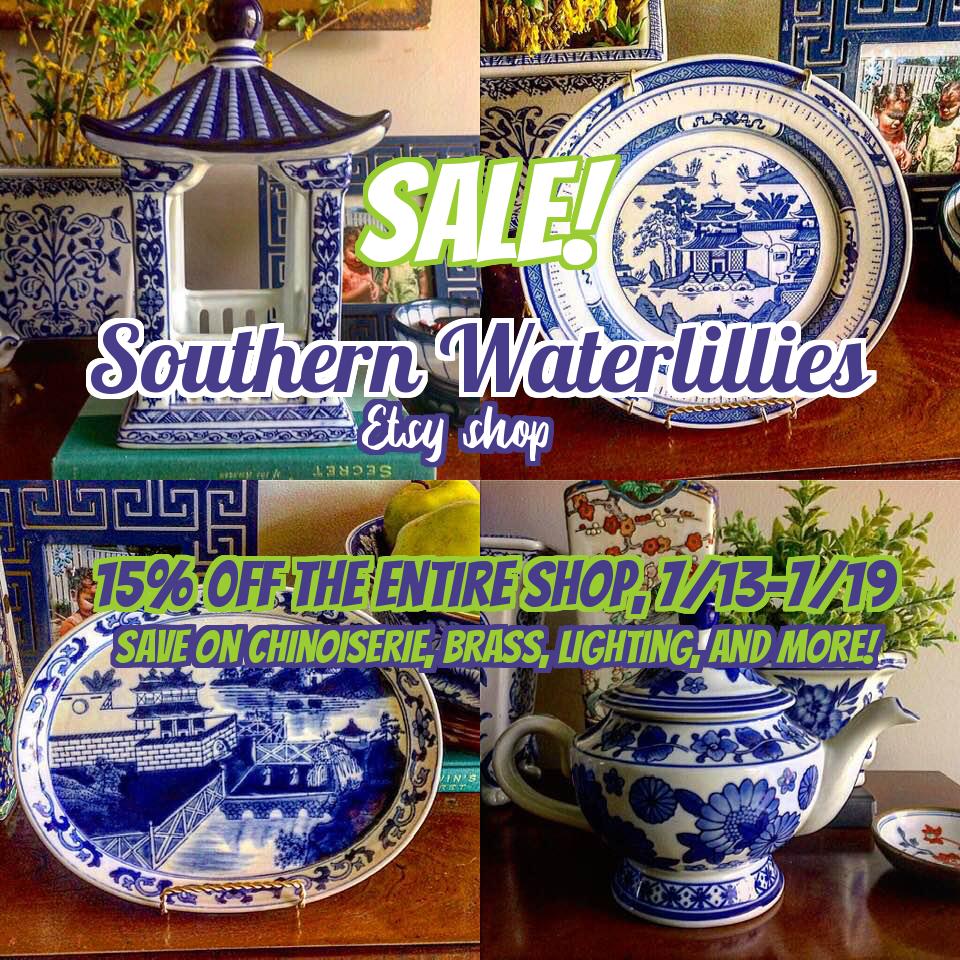 avalilly50's tweet photo. midsummer sale.png
This item will be shared. #southernwaterlillies #etsyshop #etsy #etsyvintage #homedecor #vintagehomedecor #chinoiseriechic #chinoiserie #blueandwhite #interiordecor #etsysale https://t.co/XjjhA9v6Gb