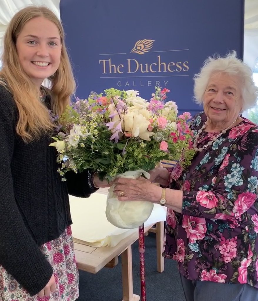 BelvoirCastle's tweet photo. @U3A_UK Mrs Mary Taylor: founder of the Bottesford branch in the Vale of Belvoir. Receiving recognition and thanks by The Duchess Gallery at the Garden & Flower Festival at Belvoir Castle this afternoon. #thirdagematters #belvoircastle #retirement #community #lovelife https://t.co/ESnByIbM46