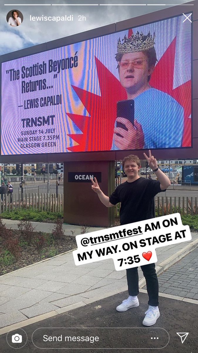 Best of luck tonight <a href="/LewisCapaldi/">Lewis Capaldi</a> from everyone at <a href="/OceanOutdoorUK/">Ocean Outdoor UK</a> <a href="/RadissonREDGla/">Radisson RED Glasgow</a> <a href="/TRNSMTfest/">TRNSMT Festival</a> #ScottishBeyonce