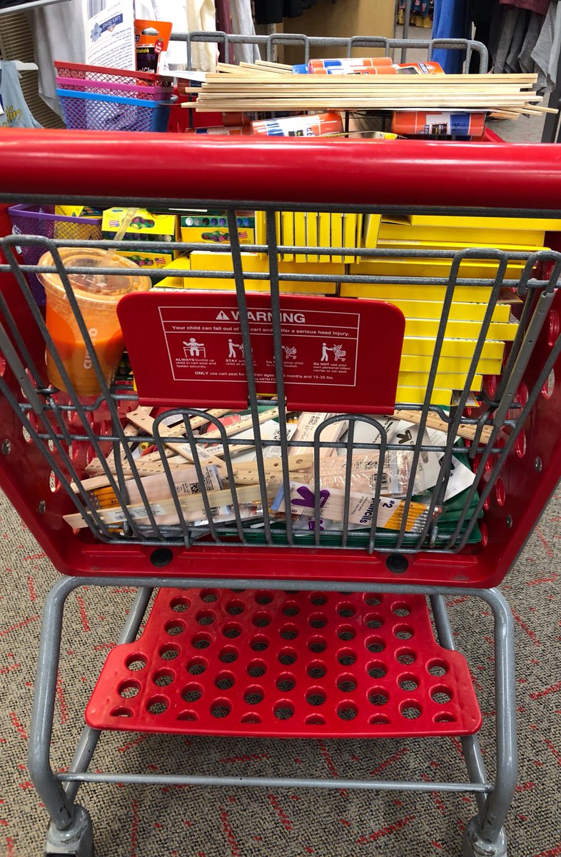 Filling this cart is getting me so excited about this upcoming school year! #schoolsupplies #Target #Iteachthird #Trailblazers