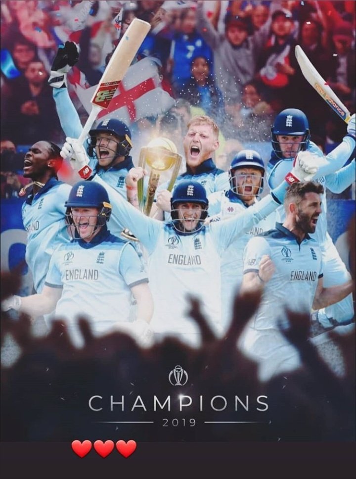 Jaleelsays's tweet photo. So!! Ladies &amp; Gentlemens Presenting You The New World Cup Champions !! And it's England🇬🇧
They Deserved it. ❤️
#jaleelsays #ENGvsNZ #cwc2k19 https://t.co/R6yAYlYBhU