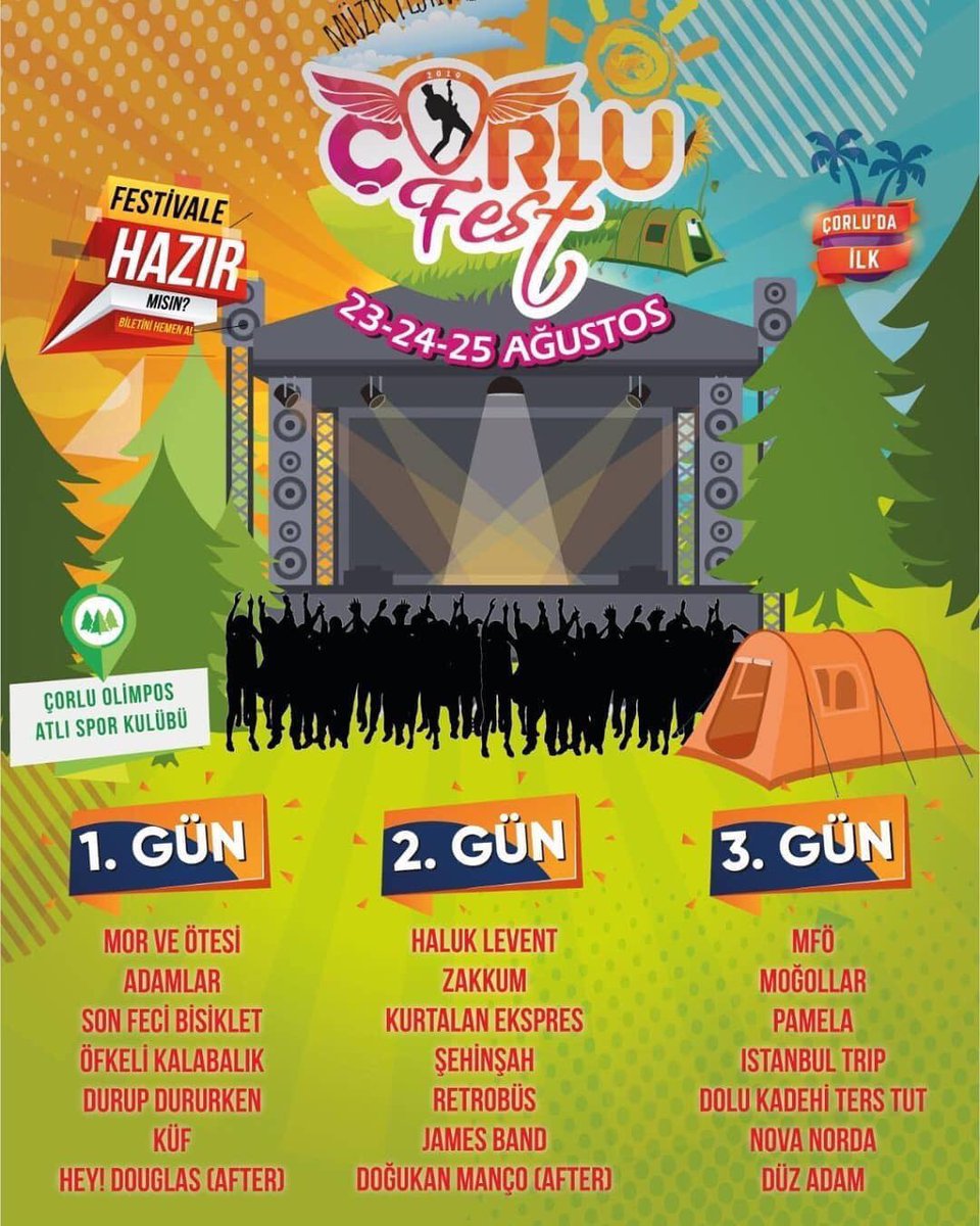 FisunNcebe's tweet photo. #corlufest #trendarena #corlubelediye #haluklevent #mfö #moğollar #zakkum #morveötesi #gençlik #agustos #kamp #çadır #eğlence #konser #çorlu #tekirdağ #lüleburgaz #çerkezköy #edirne https://t.co/d8ZNyWuE3e
