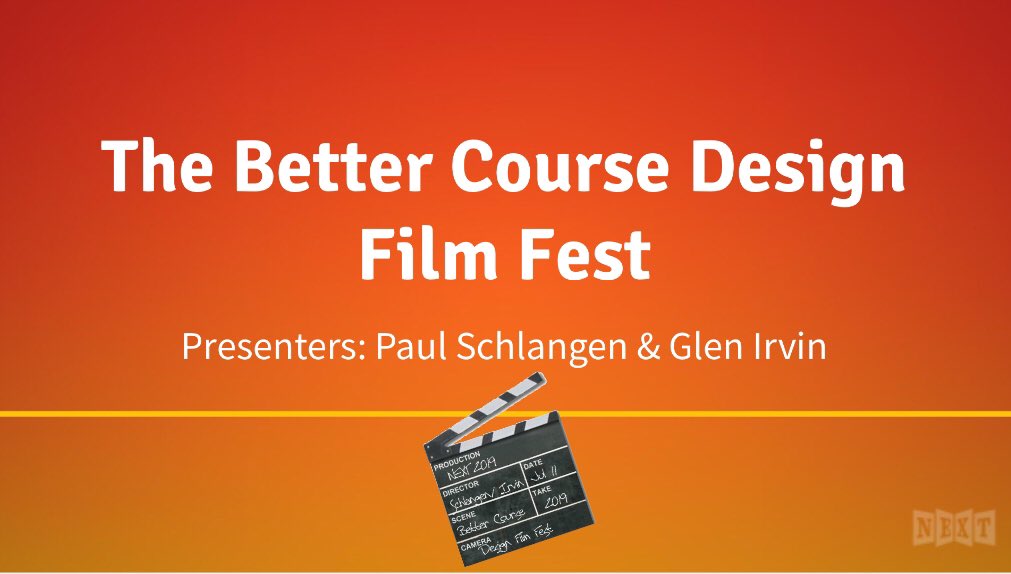 MrSchlangen's tweet photo. I was fortunate enough to be able to present The Better Course Design Film Fest with @irvspanish @ #SchoologyNEXT last week. Grateful to my @isd47 #SRRMS colleagues for sending me and to @Schoology for the opportunity! Check out the session resources here: https://t.co/OatceitQwS https://t.co/Y7cgGddSMB