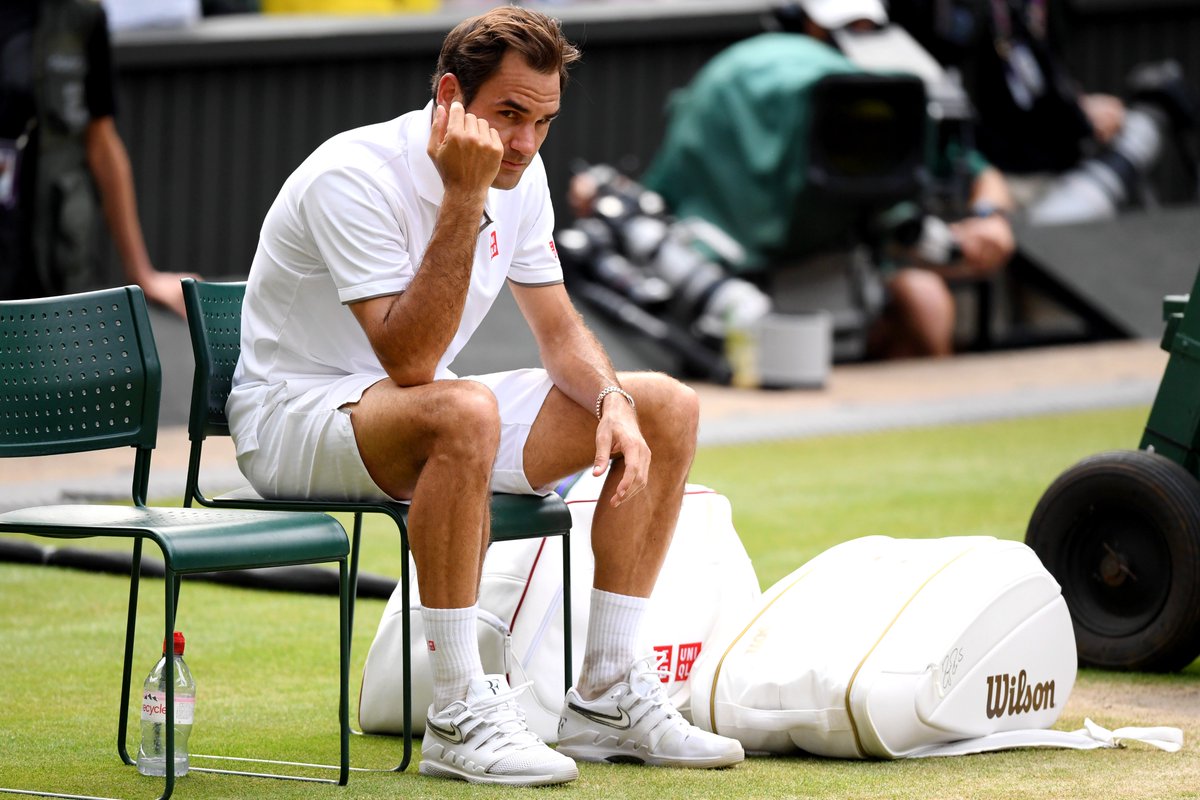 Federer had/won...

More overall points (218-204)
Higher % of 1st serve points (79-74)
Higher % of 2nd serve points (51-47)
Higher % of points at net (78-63)
More break points (7/13 vs. 3/8)
More winners (94-54)

And lost. 

Tennis, man...