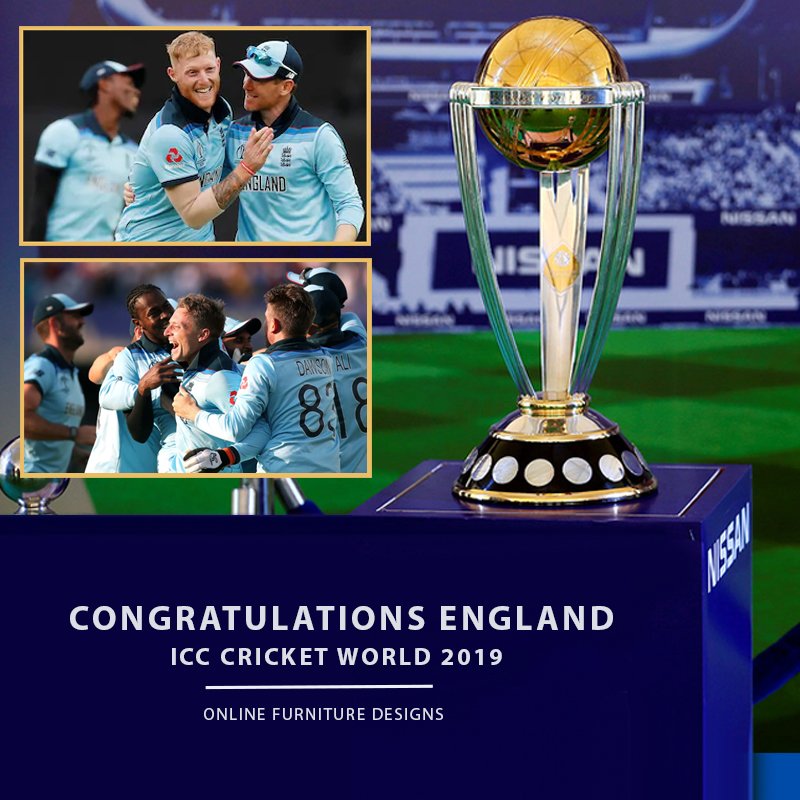 official_ofd2's tweet photo. Congratulations England
#worldcup #england #champion #cricketworldcup2019 #cricket #congratulations #CricketWorldCupFinal #CWC19Final #EngvNZL 
#Wimbledon2019 #ofd #onlinefurnituredesigns https://t.co/BfILWlBcaD
