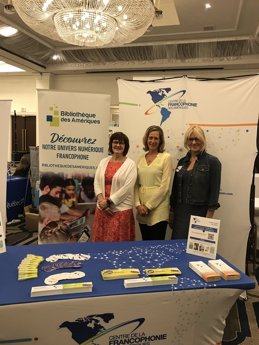 CFAmeriques's tweet image. Des représentantes du Centre participent au congrès de l'Association of Teachers of French (@AATFrench) à Philadelphie. Si vous êtes sur place, venez nous rencontrer à l'espace des partenaires! En savoir plus sur l’événement -&amp;gt; francophoniedesameriques.com/blog/evenement… #Amfr #AATF19