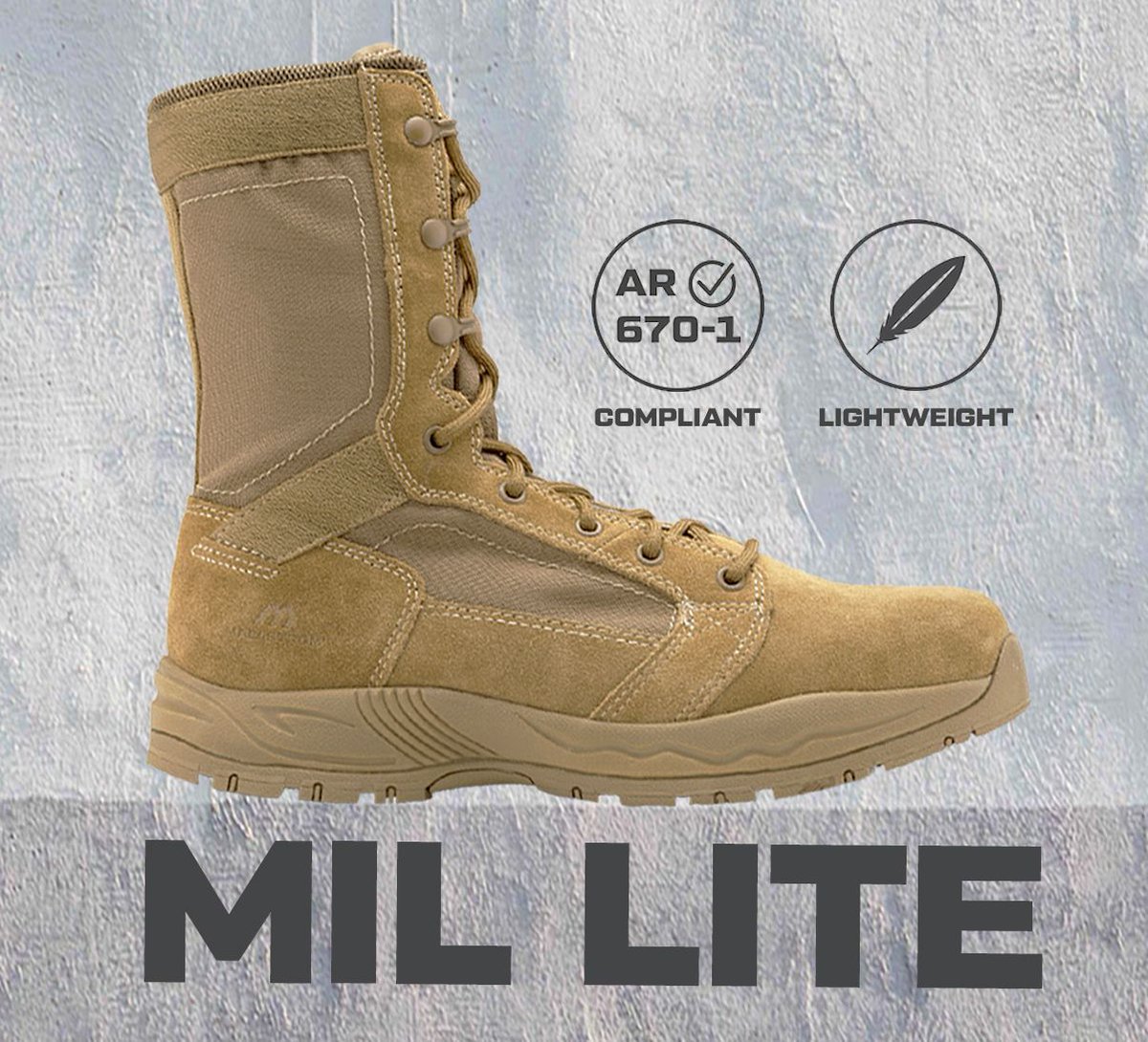 Maelstrom Mil Lite Mens 9 Coyote Brown Military Boot AR 670-1 Compliant 
