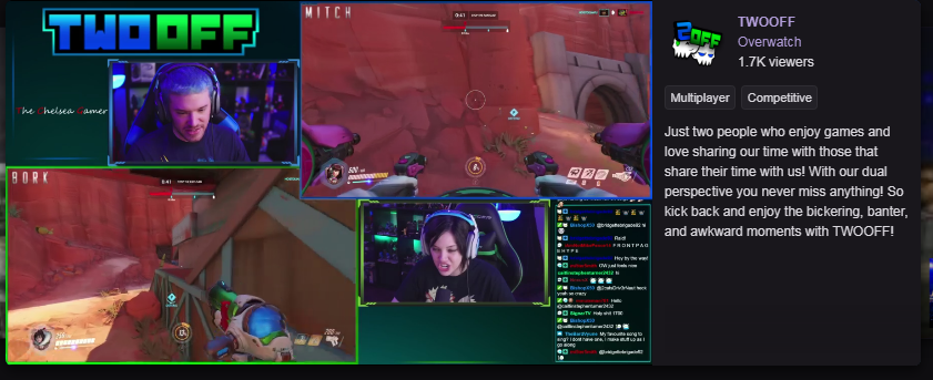 GambitXtreme's tweet photo. Go check out my friends @Twooff_ and there duo #stream, they are on the #FRONTPAGE of @Twitch for the next 2 hours. The full #TWOOFF experience is incoming and will be epic. #gamers #blizzard #retweet #geeks #twitch #CoupleStreamers #streamers #Overwatch https://t.co/yXejA7RjSH