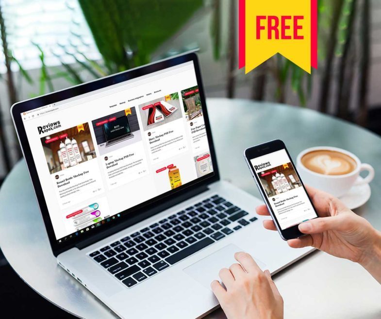 Laptop and Mobile Mockup Free PSD reviewsapex.com/laptop-and-mob…