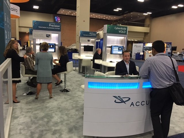 Accuray's tweet photo. #AAPM2019 has kicked off! Come visit #Accuray at booth 338. Coming up at 3:10 pm join Dylan Casey Ph.D. for our #AERO talk on Synchrony for Radixact: Concept and Evaluation learn more here: https://t.co/K6fvMq8gJP #AccurayPatientFirst #AccuraySynchrony #MedicalPhysics #RT_phys https://t.co/iNXoDd2QwD