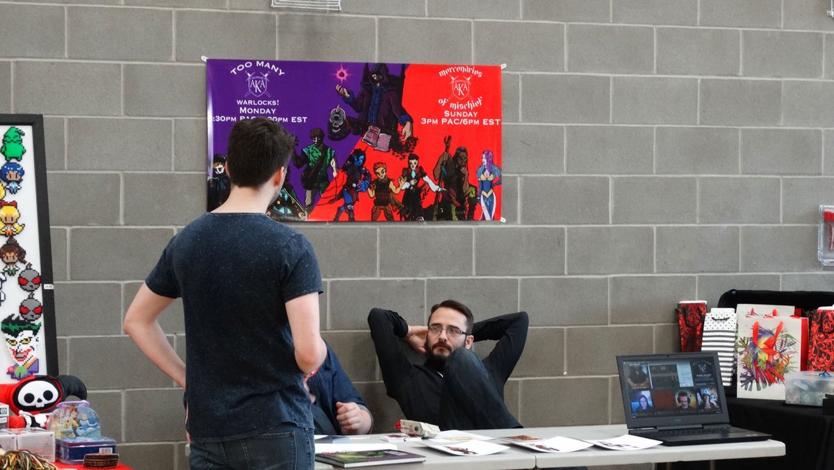 RpgThon's tweet photo. Say hi to the stars of Twitch's Mercenaries Of Mischief today at RPG-A-Thon!

#rpgathon #yeg #edmonton #yegevents #yegevent #edmontonevent #edmontonevents #edmontonnerd #edmontonnerds #edmontondnd #edmontonboardgames https://t.co/751OzhmsHu
