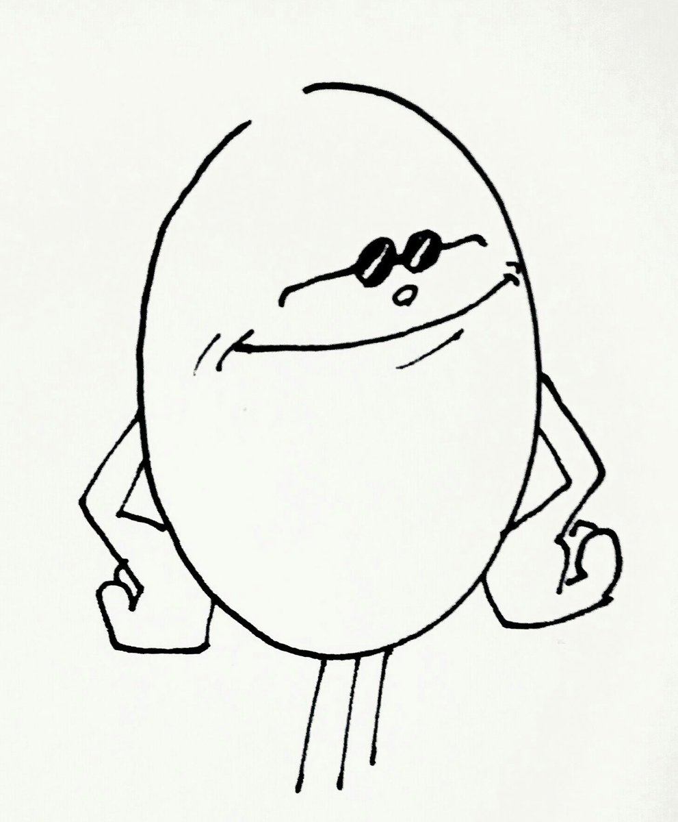 -has tiny sunglasses
-is egg 