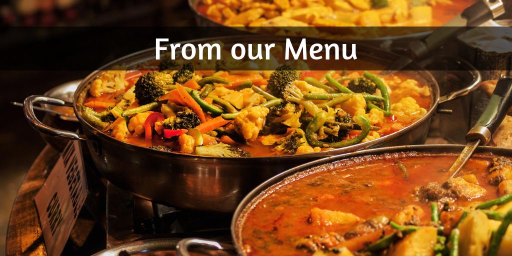 From our Tandoori Curry Dishes Menu...

JAIPURI KHAZANA (Dairy Free)

Minced lamb and strips of chicken brought together with onions, garlic, ginger and infused with cinnamon and cardamom. Medium or hot?