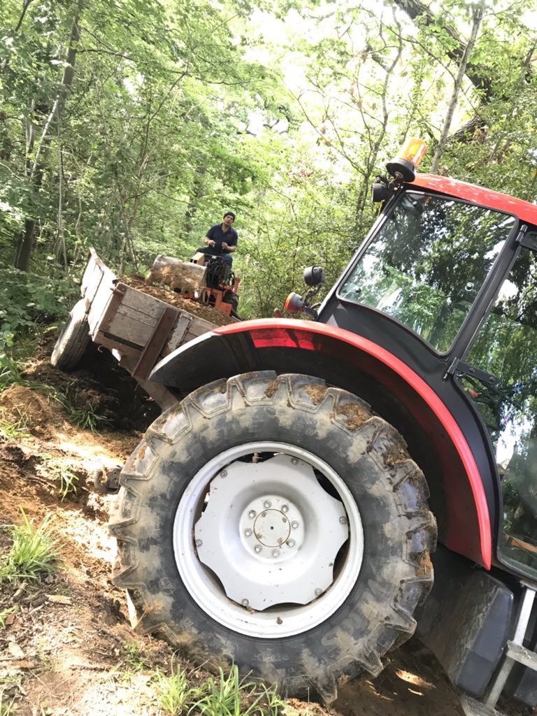 owenkirby's tweet photo. So we been making the kub earn her keep today,started our woodland walk,doesn’t look pretty but it will,,#worwood https://t.co/i7LHPPK7TN