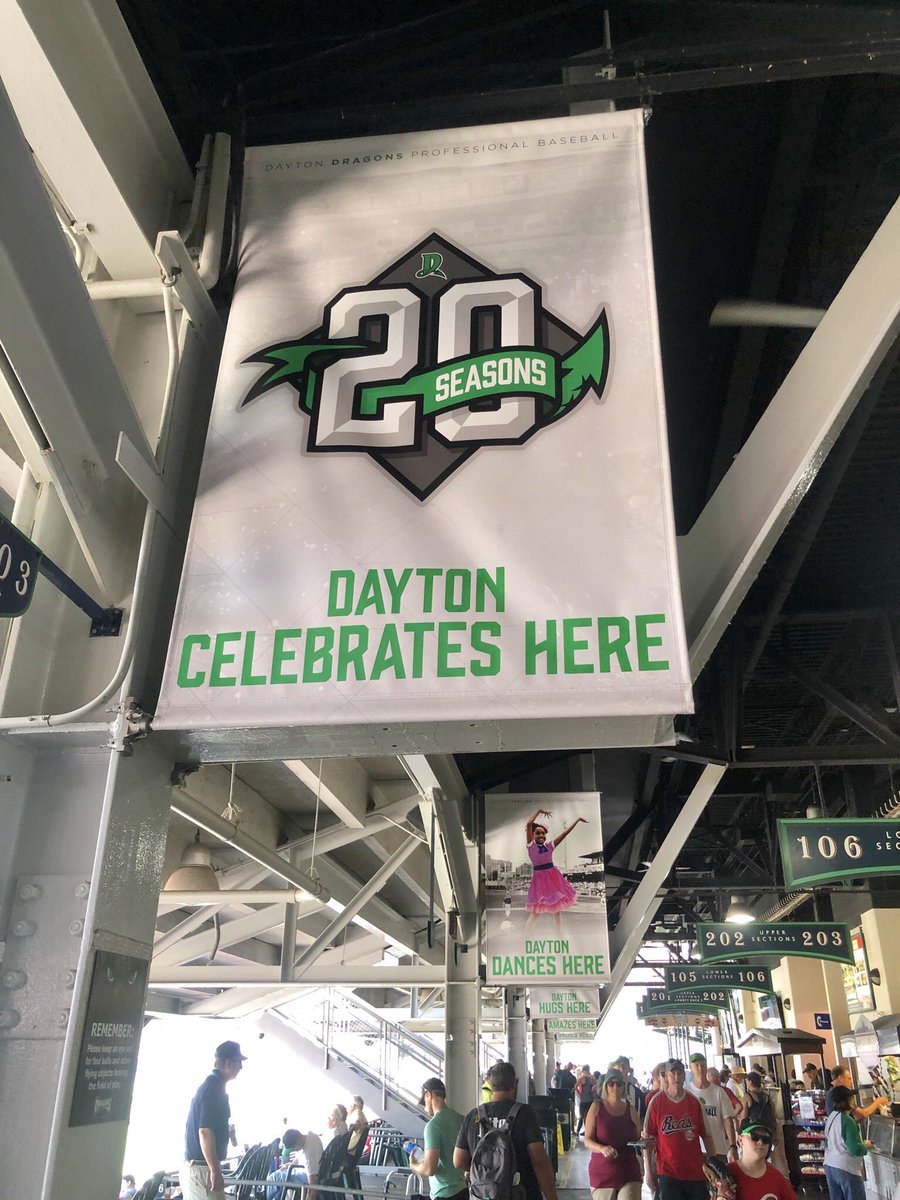 Hatchwoman6's tweet photo. Taking in @DragonsBaseball game today with Hatchman. What a wonderful job they do with their fans!! #FifthThirdField #Reds https://t.co/TmGi76Ywt8