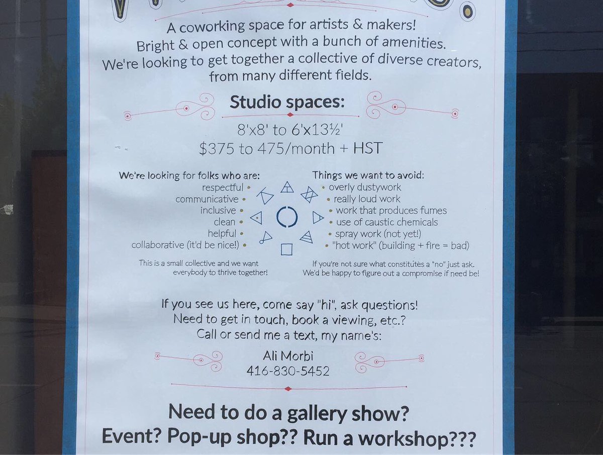 BenFenlon's tweet photo. A #CoWorking space for #artists and #makers - #DupontStreet - #Toronto ... #Vendors wanted! 😊👍#JunctionTriangle #JTriangle #TorontoPopUp #TorontoArtist #TorontoArtists #TorontoArtisans #WestToronto #TorontoPopUps #DupontSt https://t.co/Jrk2nVBUcO
