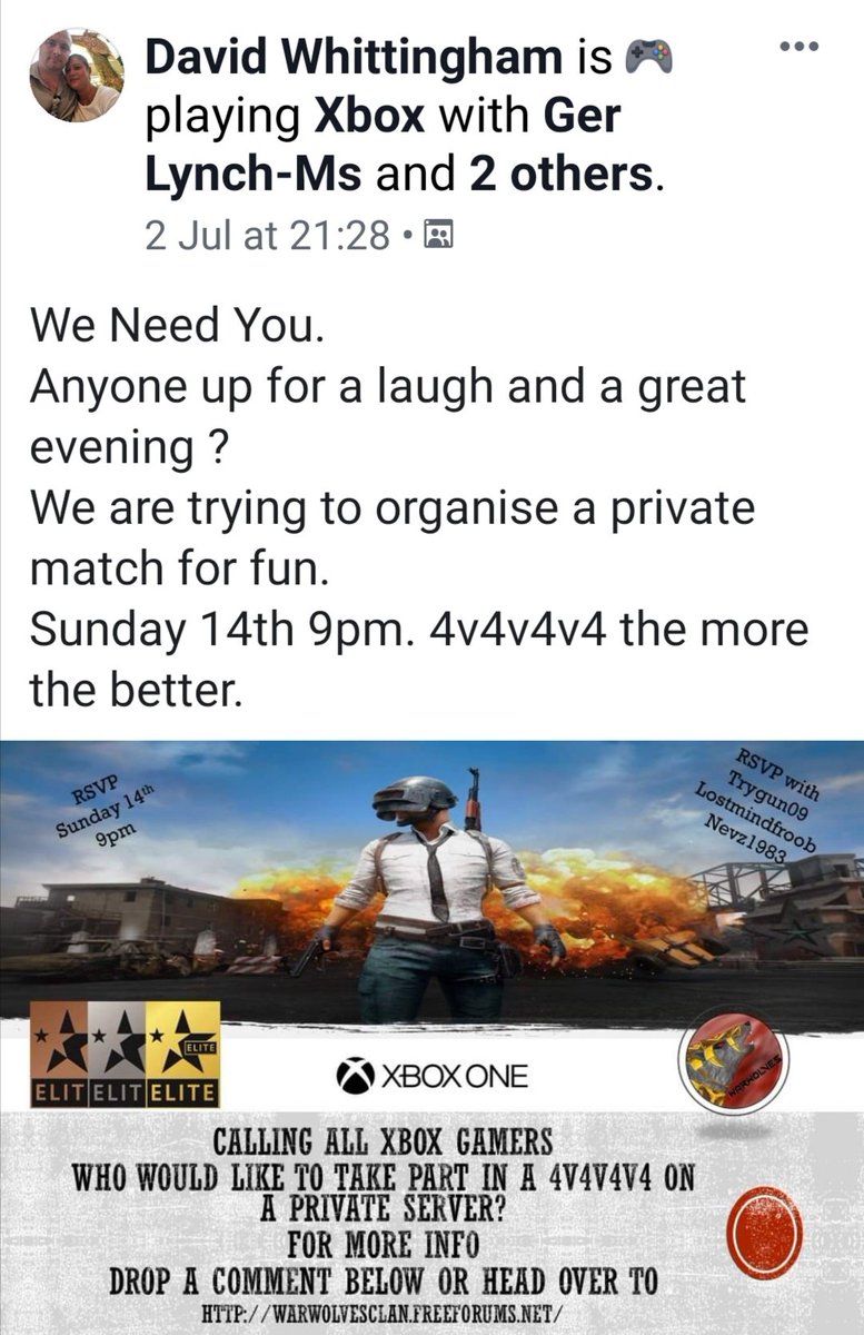 Del_Boy_Guru's tweet image. And they&apos;re now live! Tune in now at @WatchMixer to see the WarWolves tackles PUBG and go for that all elusive &apos;Chicken Dinner&apos;. Everyone is welcome to join in the shenigans.

Message: mixer.com/Lostmindfroob for more details... 🐺

#WarWolvesUnite
#GoodLuckLads
