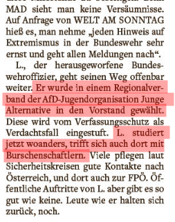 Infoticker_PA's tweet photo. Die @welt berichtet heute über einen verhinderten rechtsterroristischen Anschlag auf @vonderleyen 2017.

Die Behörden hielten den Vorfall geheim.

Die beschriebenen Merkmale des Verdächtigen decken sich 1:1 mit dem #Markomannia-Mitglied Tobias L. (Student @UniPassau) https://t.co/IPbkxDbGbZ