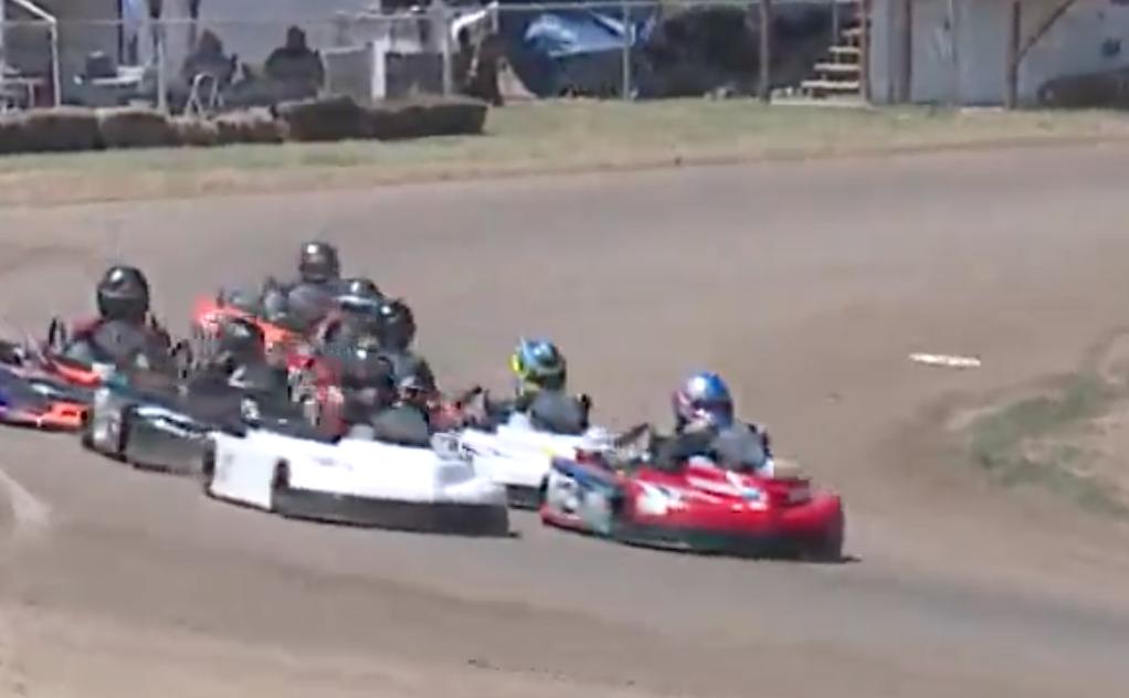 RacingAmerica's tweet photo. #MAXXDaddy: @maxxiskarting Heat race No. 5 is getting ready to go green. Jamie Knopf won the third race, Danirl Ochs the fourth: https://t.co/ksAX80NMeM https://t.co/fEYiXudn13