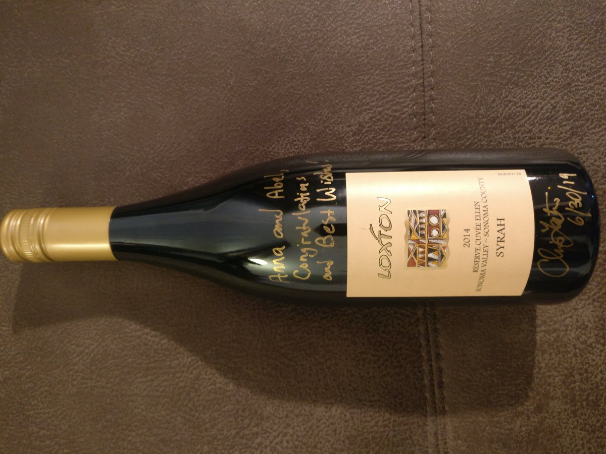 Thank you Chris <a href="/LoxtonCellars/">Loxton Cellars</a>  for taking the time to show us your wines. We really enjoyed the visit and your wines.
We just got back home at Barcelona and we're about to enjoy our last bottle with your nice wishes.
Ana &amp; Abel