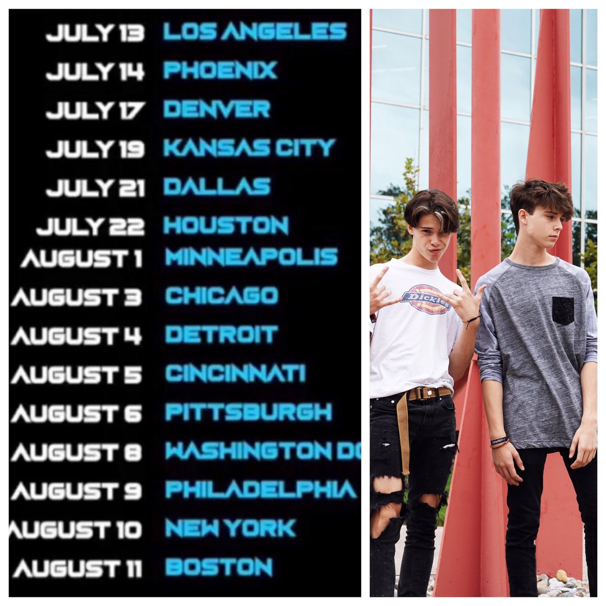 Meet YOUR #WaudTwins on the <a href="/BoysOfSummer/">Boys Of Summer Tour</a> Tour! It’s not too late 🤟🏼