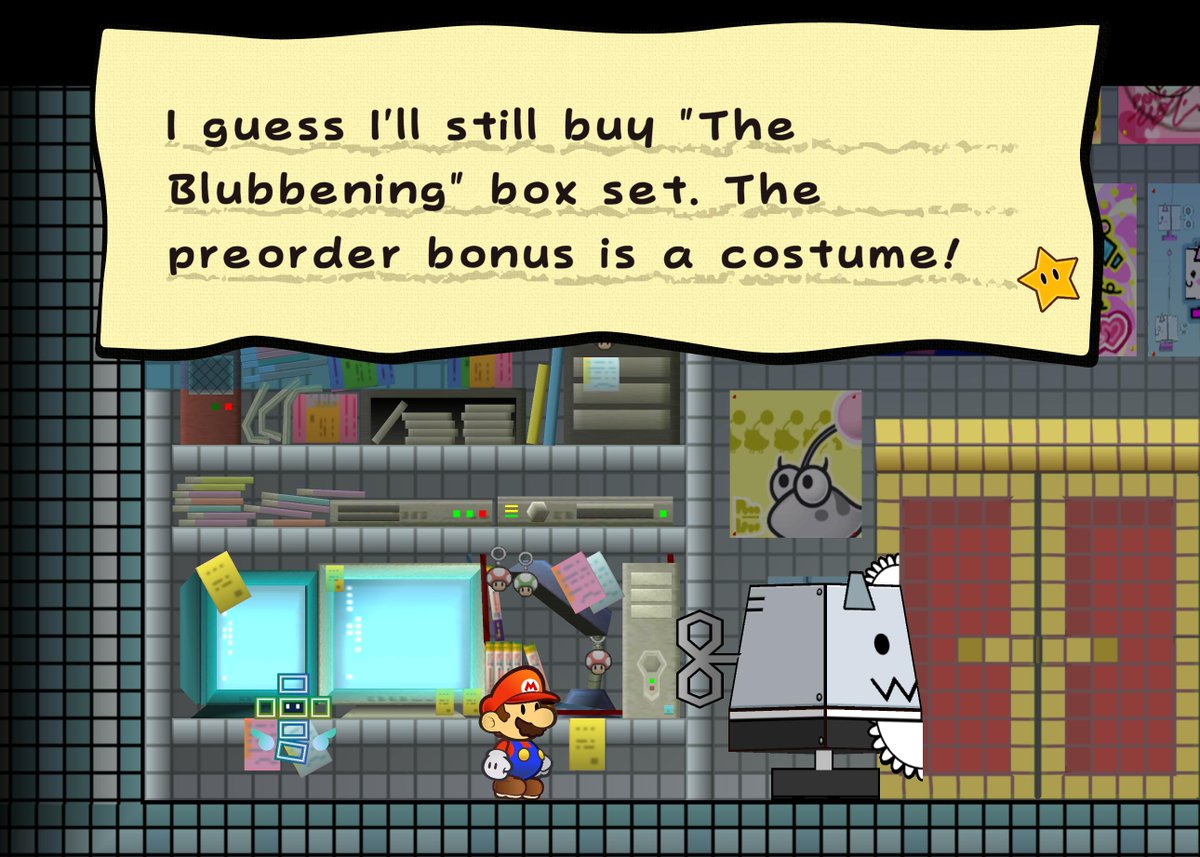 Stryder7x's tweet photo. Super Paper Mario came out in 2007 and still has the most accurate representation of internet culture lmaoooo https://t.co/dwzqPpTKFo