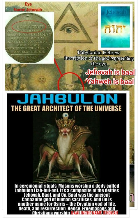 janayaish's tweet photo. EL #DIOS DE LOS #MASONES

#JAHBULON: De las variedades de este nombre (#JEHOVA) en uso entre las diferentes naciones de la Tierra, tres en particular merecen la atención de los #MASONES del #ARCOREAL. #JAH #BAAL (BEL) y #ON

1. JAH. Este nombre se encuentra en el Salmo 68:42 https://t.co/36pjrXegpv