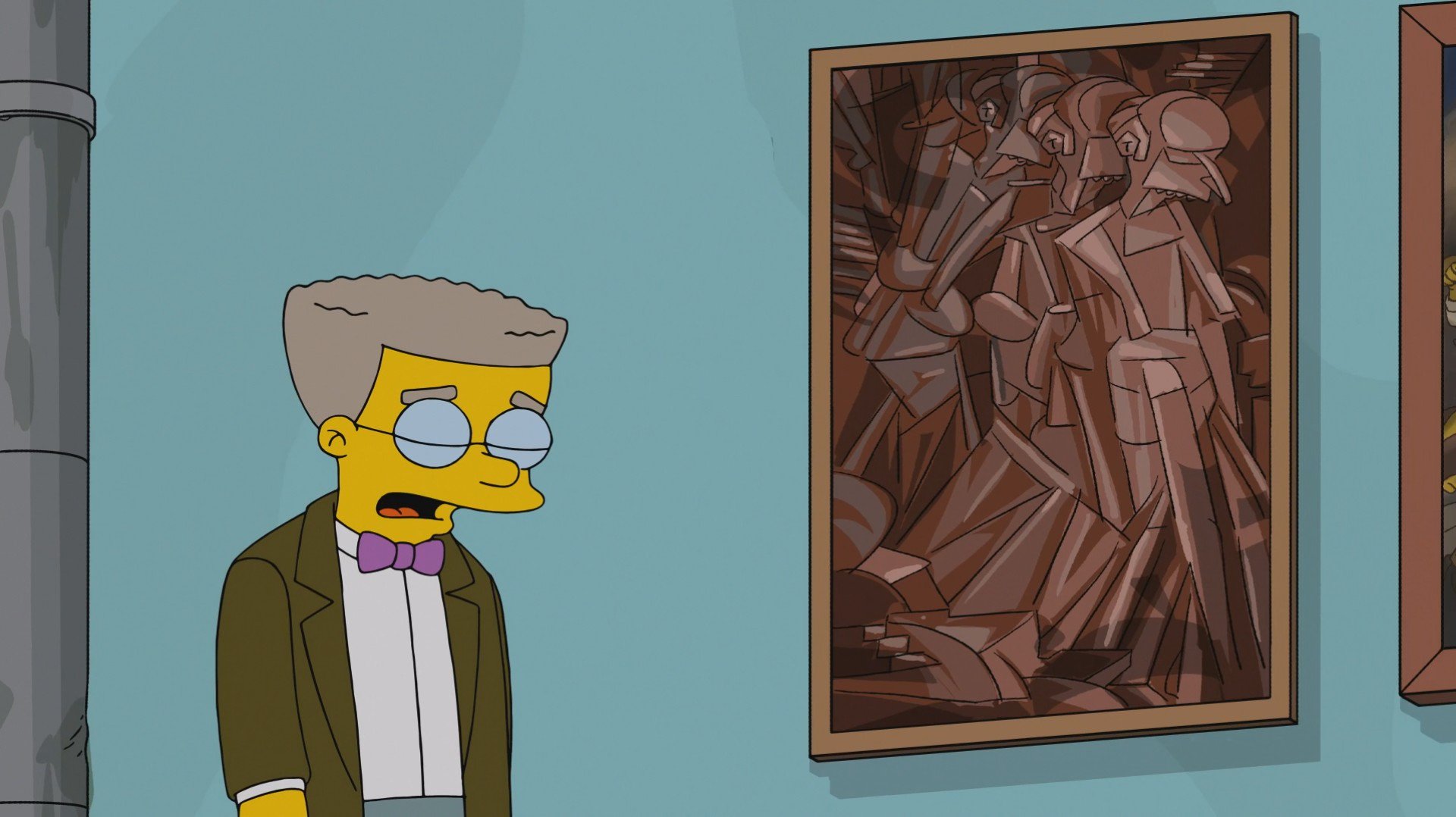 Actualidad Simpson on X: Mientras Smithers va por el pasillo de la  Central, pasa por delante de varias obras de arte en versión Burns. Aquí, Desnudo  bajando una escalera nº2 (Duchamp) y 