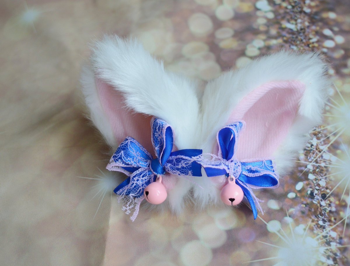 Nekollars's tweet photo. #Kittenplay clip on #cat #ears with #lace and #ribbon #bows - #neko #lolitaears #cosplay #costume - #kitten #play #accessories - #pastel #pink #petplayears #petplaycommunity #bdsmears #kittenplayears #owned #clipears #playears #kittenplaygear - More at our #Nekollars Etsy shop! https://t.co/h4XT32NmkI