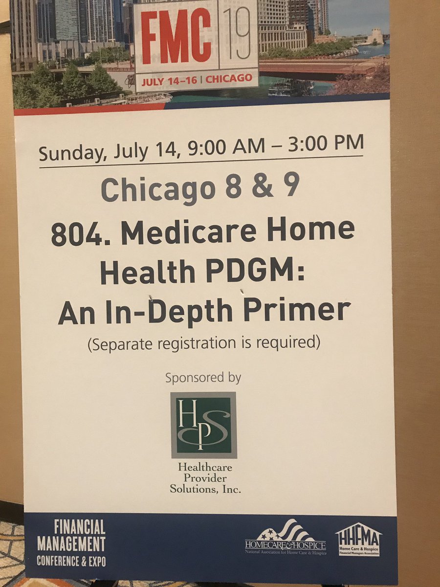 gabouryma's tweet photo. Going Strong at the HHFMA Financial Management Conference in Chicago!  Sponsoring/Exhibiting PDGM PreConference and Melinda speaking at the Home Health &amp; Hospice PreConferences!  #fmc #nahc #hhfma https://t.co/33FvFfRgtY