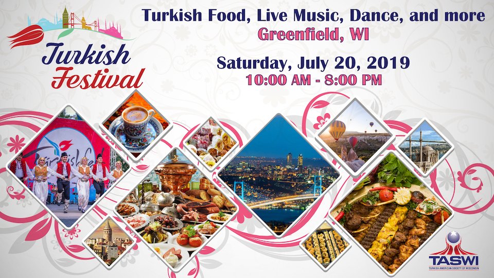 TASWisconsin's tweet photo. Hi Milwaukee! 

Ready for the #Turkish #Fest on next Saturday? 

Immerse yourself with amazing Turkish food, live music performances, cultural dances, art demonstrations and more. Join us on 7/20! @fox6now @WISCTV_News3 

Tickets at https://t.co/zmKTdO6vXQ
#MKETurkishFest https://t.co/x8v8d5Gap8