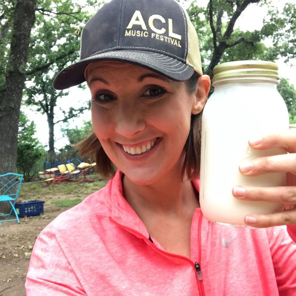 two_daloo's tweet photo. If milk selfies are wrong, I don’t wanna be right 😂 This is a happy day- I got my first quart of clean, drinkable goat milk from Pepper this morning! Since her kids have been weaned and sold, we’ve been milk stand training and she’s proven to be quite the bucking bronco on t… https://t.co/sCyBFvjZbD