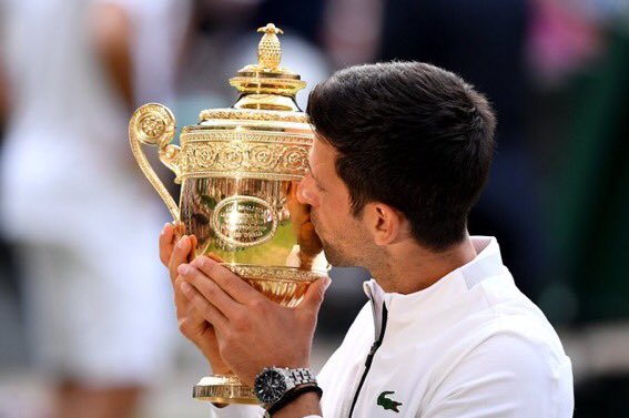 JudyMurray's tweet photo. From ⬇️                   to ⬇️ @DjokerNole 👏 🏆 @Wimbledon https://t.co/jYns54VEzt