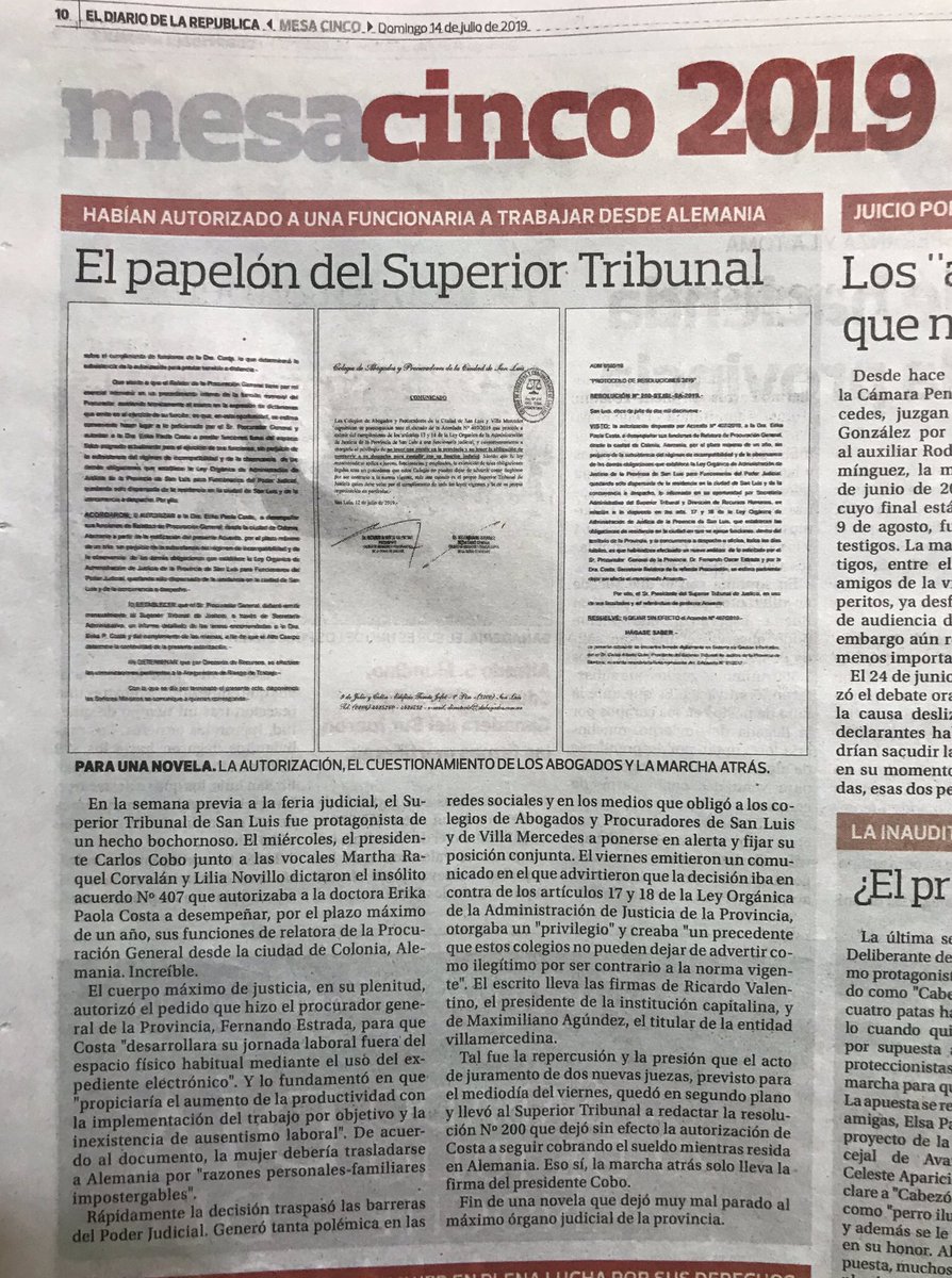 En San Luis, violar la Ley Orgánica de Justicia NO ES DELITO... solo sería un nuevo papelon del Superior Tribunal de Justicia... Y los Fiscales? Bien Gracias... creo q están de Feria.