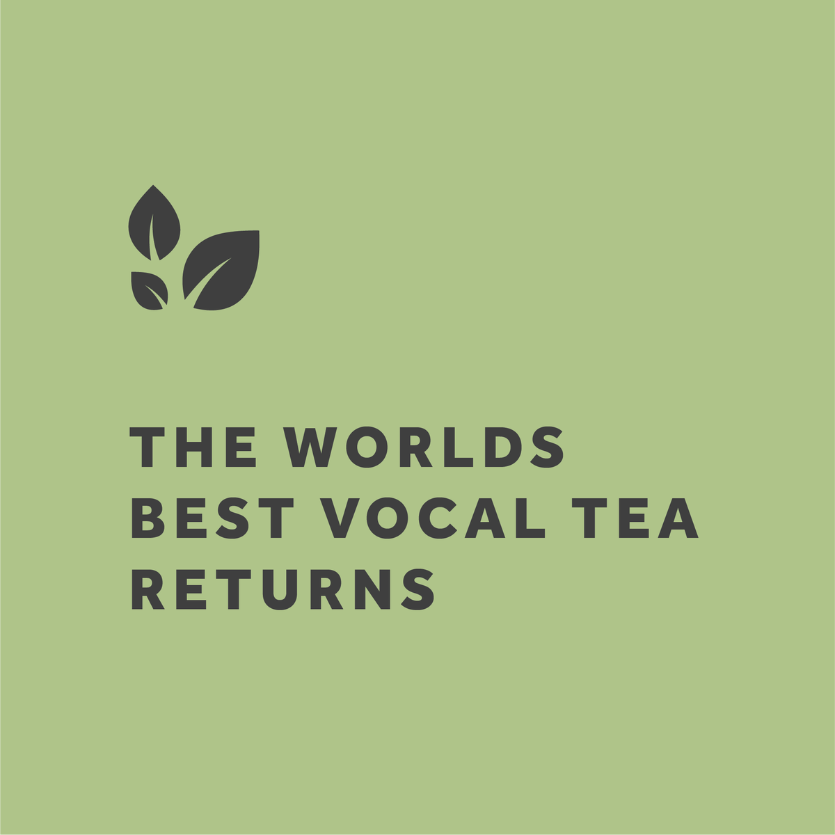 HE IS RISEN, on Tuesday.... The worlds best vocal tea returns, shop goes live at 10am get those greedy throats ready... #worldsbestvocaltea #sorethroat #singer #vocals