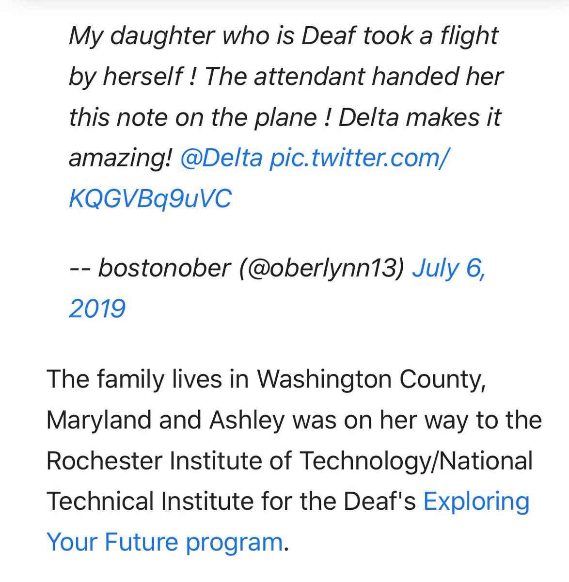 This is one of the reasons my #airline of choice is <a href="/Delta/">Delta</a>