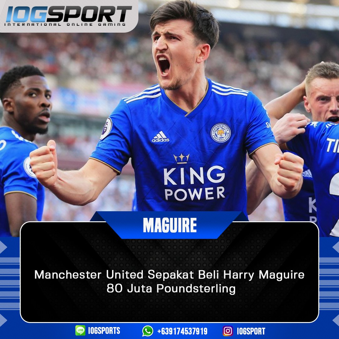 iogsport's tweet photo. Raksasa Premier League, Manchester United dikabarkan telah sepakat untuk menebus harga yang dipatok Leicester City atas bek andalan mereka, Harry Maguire.

#Iogsport
#ManchesterUnited https://t.co/GM4xduwU8J