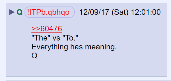 prayingmedic's tweet photo. 54) Q seemed to confirm the anon's suspicion but he corrected their choice of words.

Cornell and Bennington didn't try 'to' move on Geffen. 
They tried 'the' move on Geffen. https://t.co/KYAc23NLs4