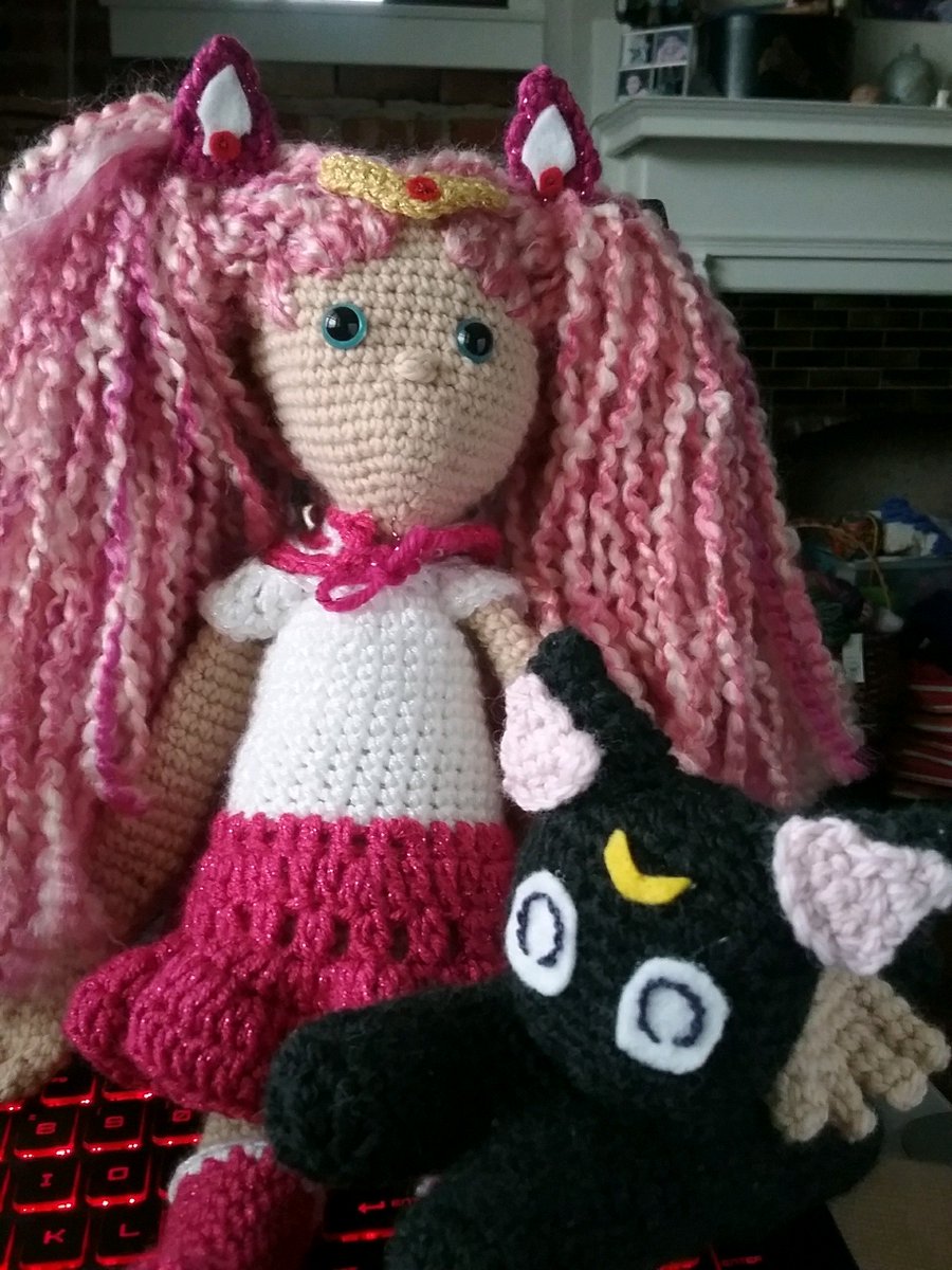 too much hair! so fun! #chibimoon #luna #amigurumi