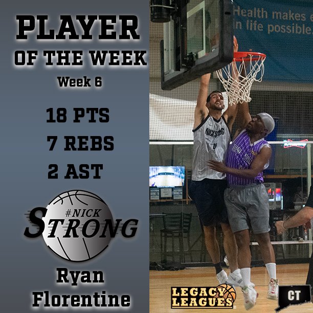 Legacy_Leagues's tweet photo. Week 6 Player of the Week honors for our Connecticut league goes to someone who has been ballin all season long - #NickStrong's @RyanFlor4! Congrats! #BuildYourLegacy https://t.co/LskWzRBUnE