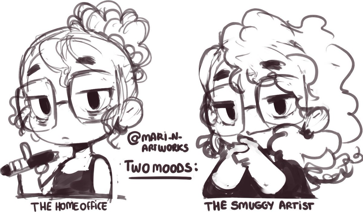 Mari and the two moods: 

Now, lets get back to work! 