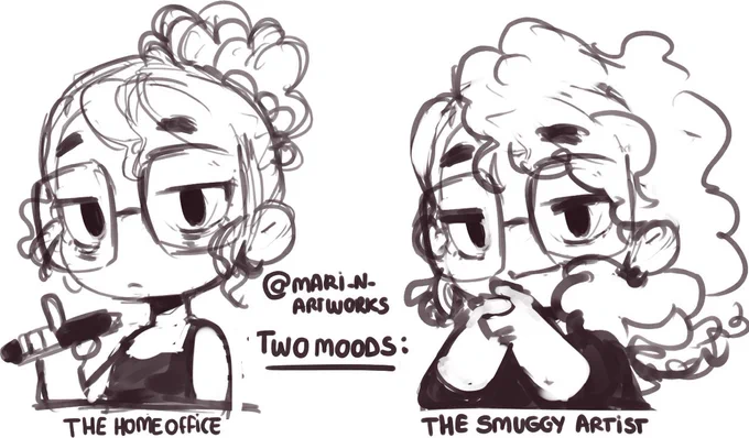 Mari and the two moods: 

Now, lets get back to work! 