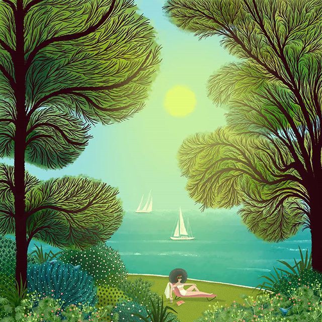 janenewland's tweet photo. Sunshine! 🌞 #colour_collective #limpetshell #late 😬 
Hope you've had a lovely weekend! 😊
#illustration #digitalart #surfacepro #photoshop #summer #sun #summervibes #sea #wishiwasthere https://t.co/Rrln6k2wgd https://t.co/oIdqlx6QCh