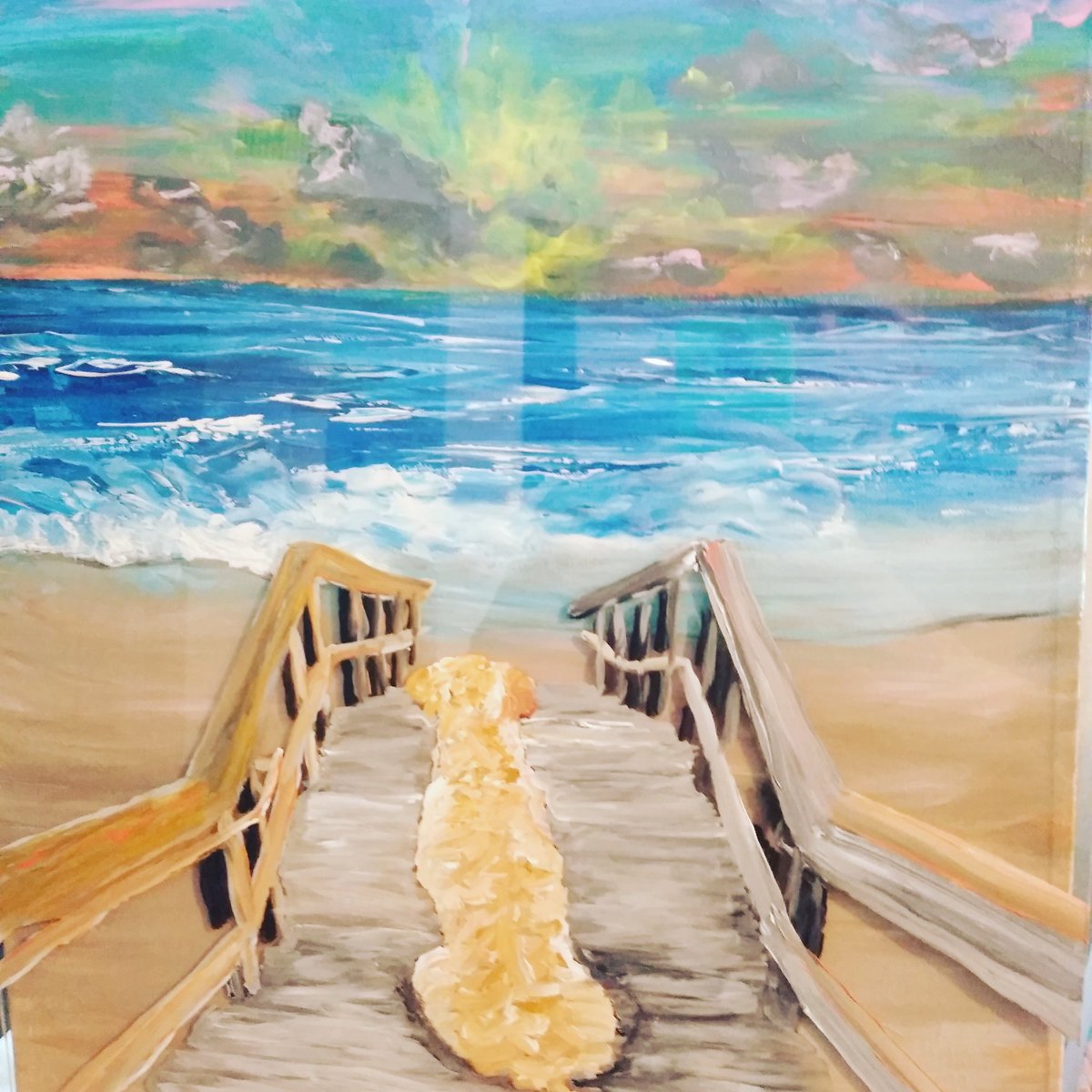 ChristianDesid5's tweet photo. First painting back from heart procedure #dogsoftwitter #dogart #Oceans #beachlife #doglovers #art #artistalley #Peace #sunrise #artgallery https://t.co/nwTRzg5agG