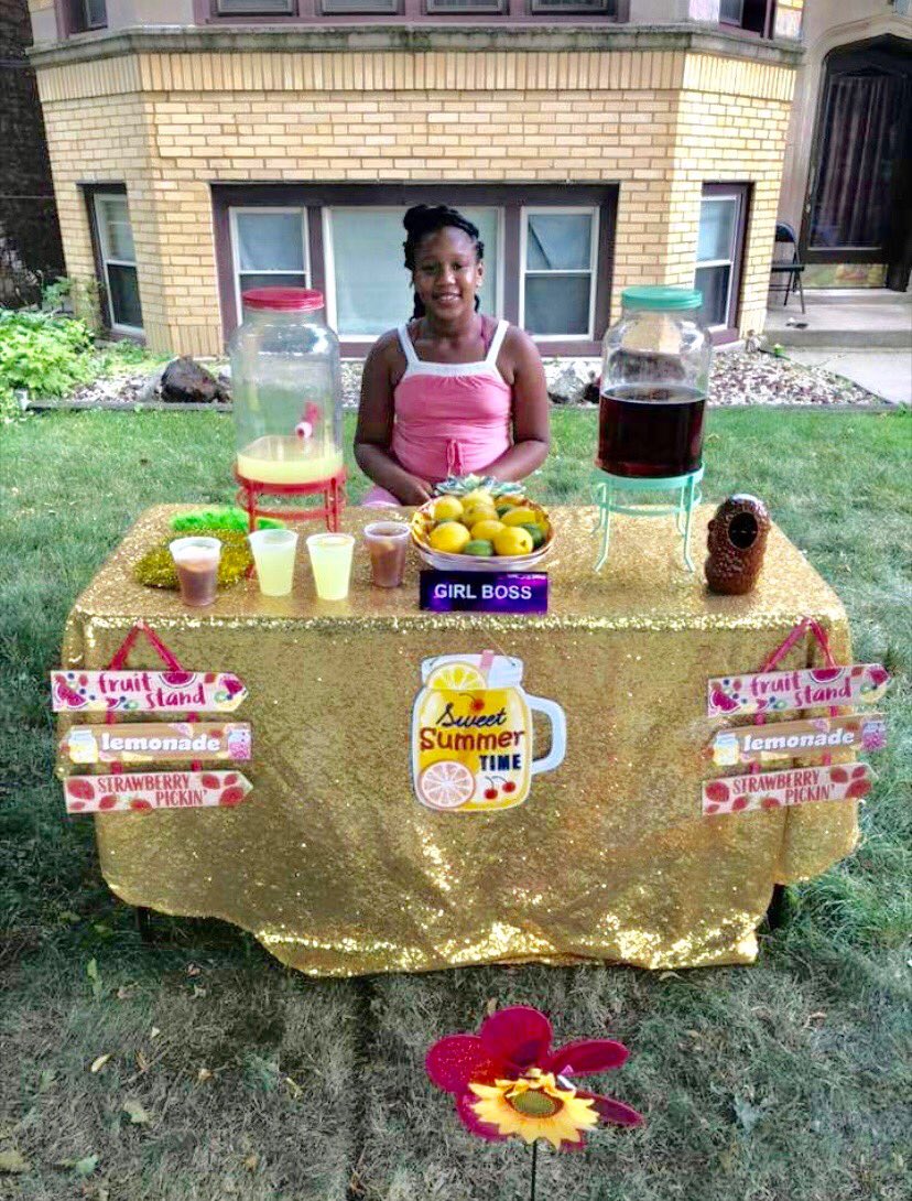 RPCoalition's tweet photo. Need a “really cool” drink? We always celebrate young entrepreneurship! Meet Ms. Kimora Porter! She has started the “Fancy Lemonade Stand.” She’s a #GirlBoss! #PUSHingForExcellence #KeepHopeAlive! https://t.co/JwwxkrIZzO